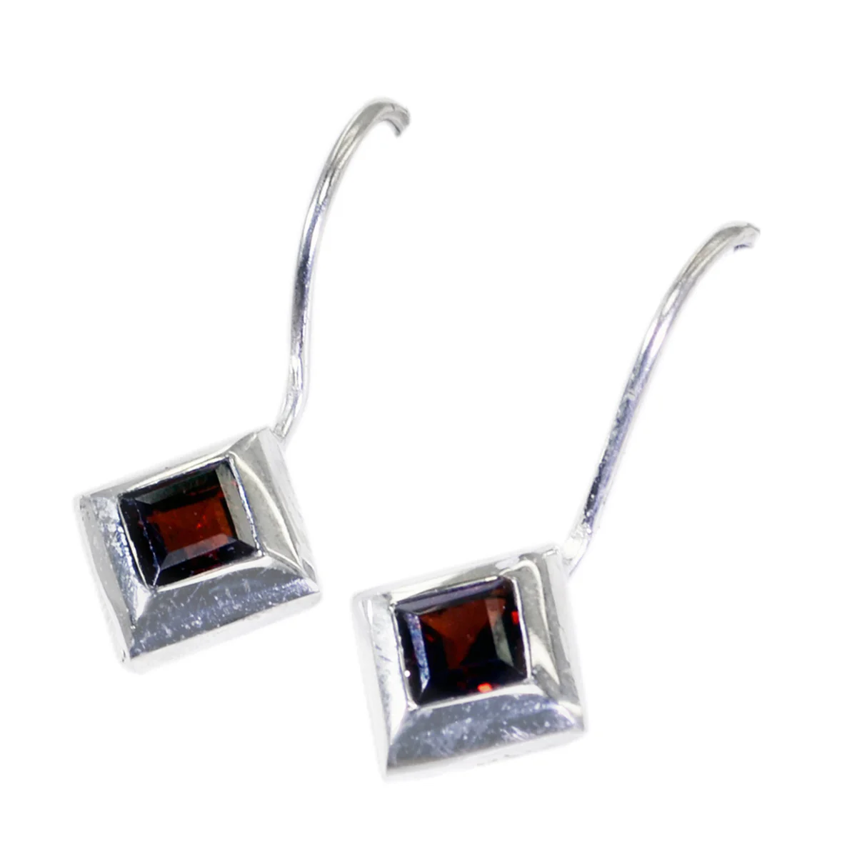 Garnet Italian Isabel multiple Dangle Red 925 Silver Earring - Image 2