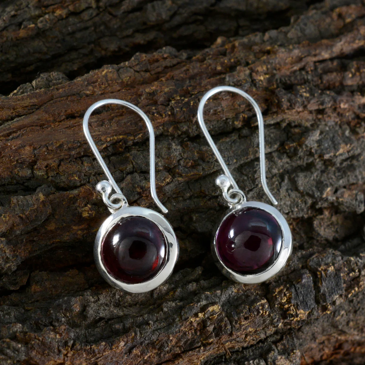 Garnet Japanese Ava multiple Dangle Red 925 Silver Earring - Image 3