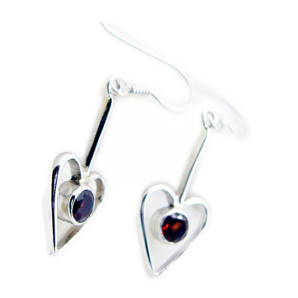 Garnet Mexican Isabelle multiple Dangle Red 92.5 Silver Earring - Image 2