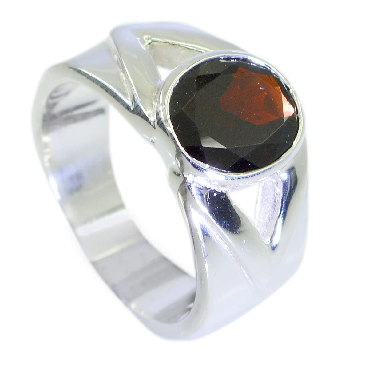 Garnet Solitaire African 925 Silver Red Gemstone Essential Signet Ring Jewelry - Image 2