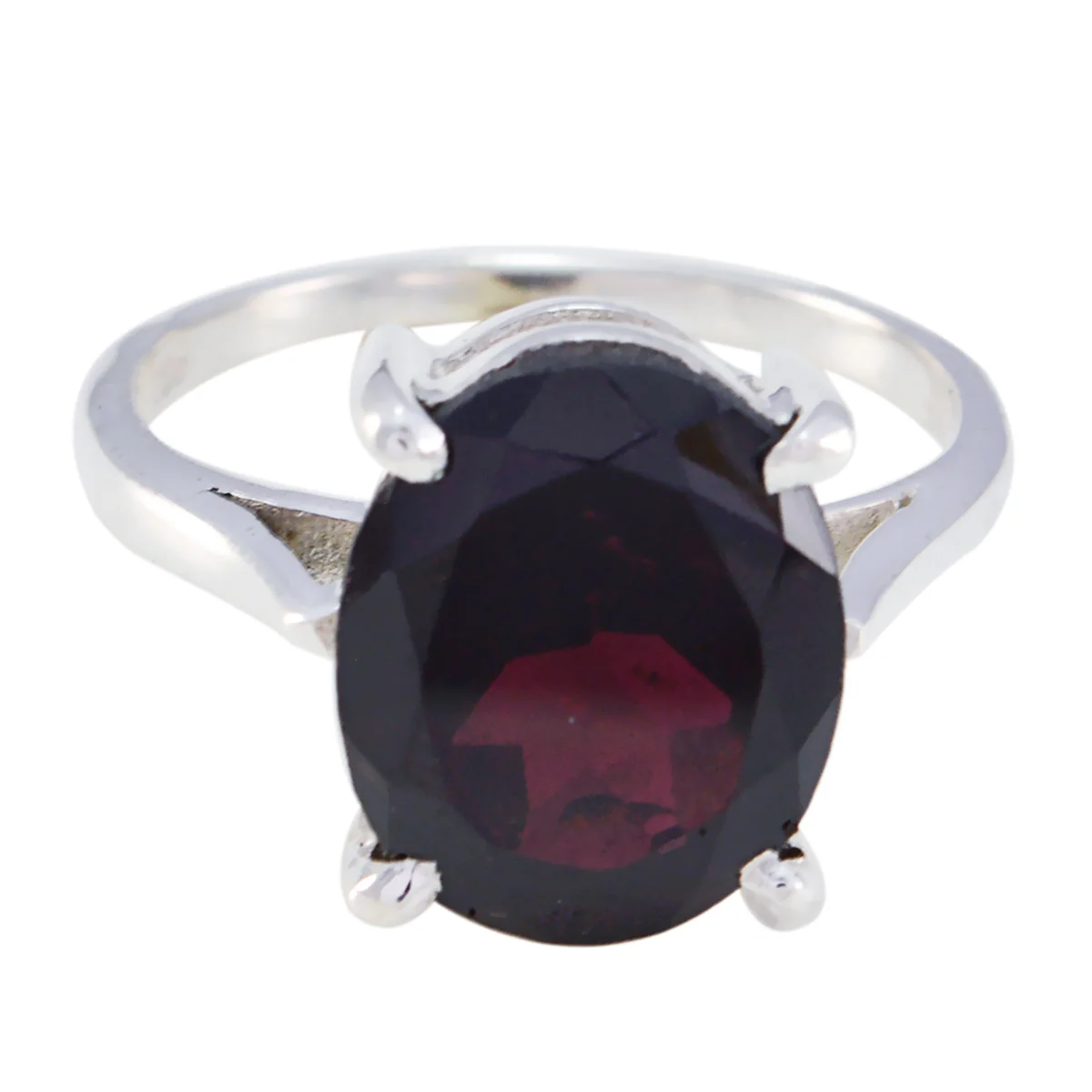 Garnet Solitaire Egyptian 925 Silver Red Gemstone Featherlight Boho Ring Jewelry - Image 3