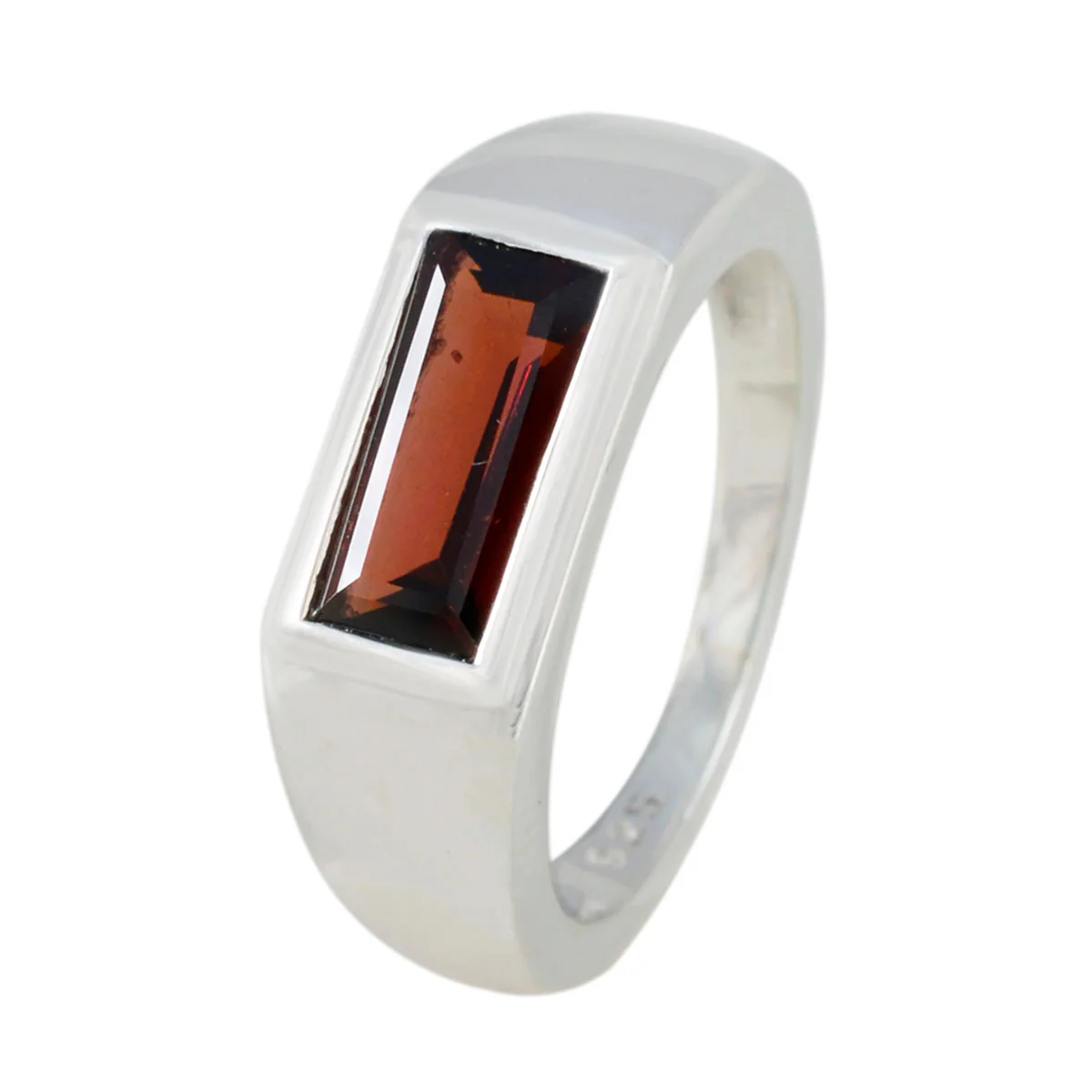Garnet Solitaire German 925 Sterling Silver Red Gems Tiny Artisan Ring Jewellery - Image 2