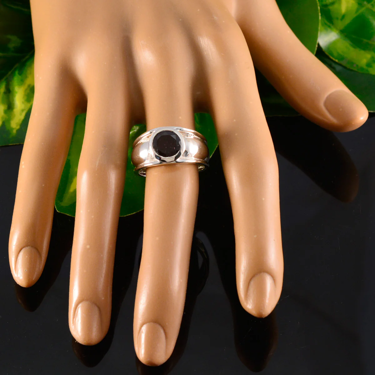 Garnet Solitaire Indian Sterling Silver Red Gems Classic Feminine Ring Jewelry - Image 5
