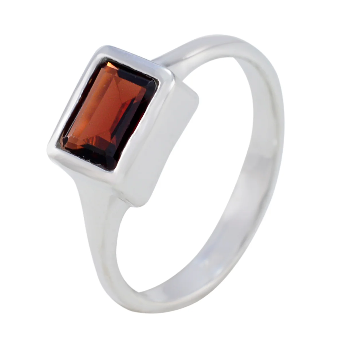 Garnet Solitaire Moroccan 92.5 Silver Red Gems Featherlight Romantic Ring Jewelry - Image 2