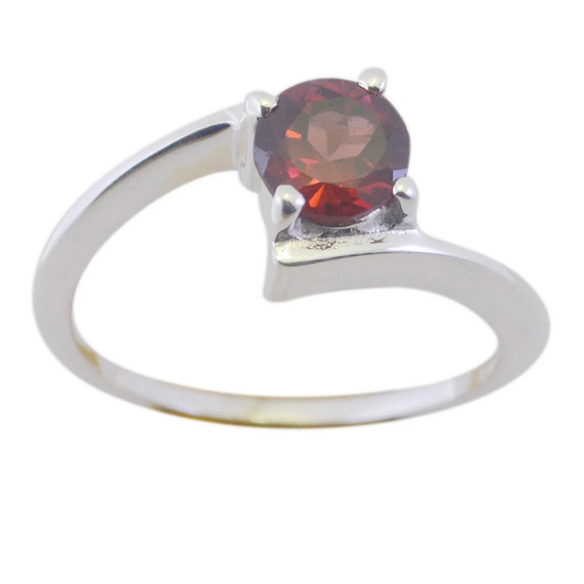 Garnet Solitaire Turkish Sterling Silver Red Gemstones Dainty Fairytale Ring Jewelry - Image 2