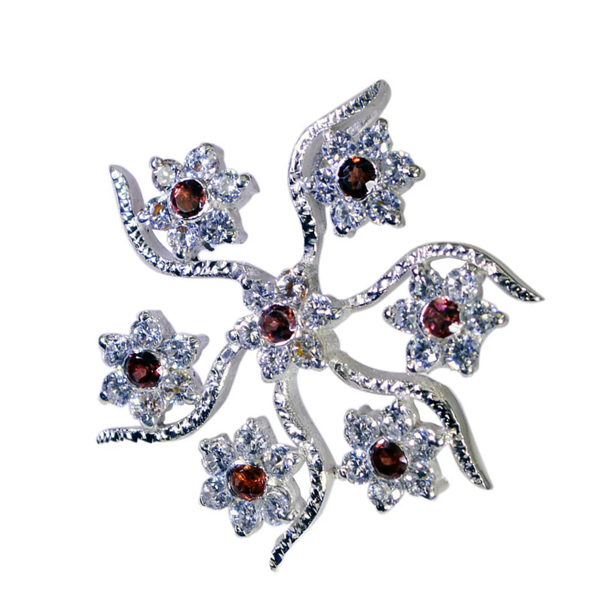 Garnet Statement Australian 92.5 Silver multiple Bella Sophisticated Red Pendant Jewellery - Image 3