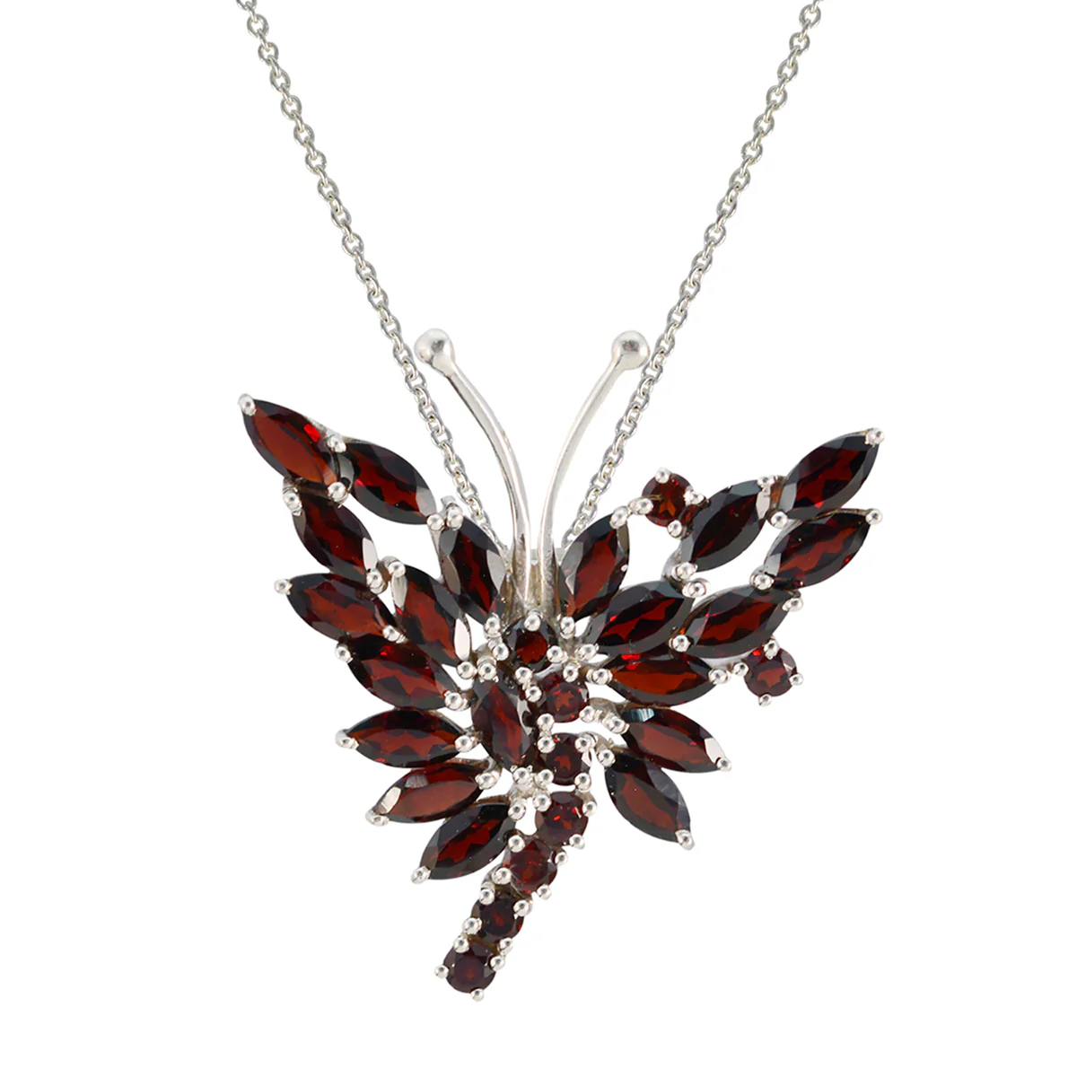 Garnet Statement Latin American 92.5 Silver multiple Layla Graceful Red Pendant Jewellery - Image 2