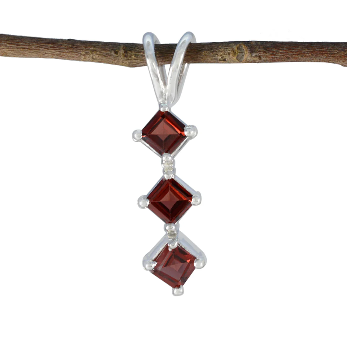Garnet Whisper-thin Moroccan 925 Silver Trilogy Renata wedding Red Pendant Jewelry