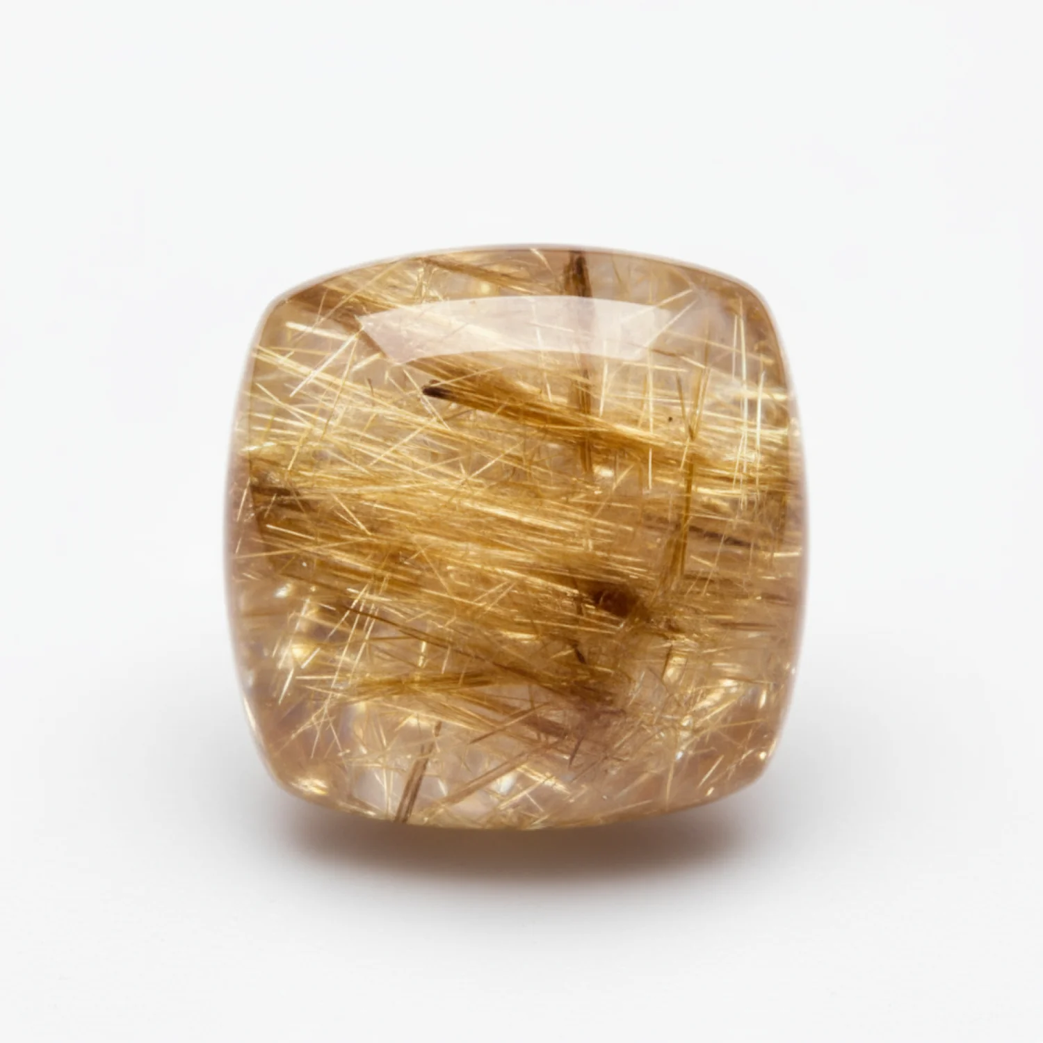 Golden Rutile 1PC Small 7x7 MM Cushion Cabochon Yellow Splendid semi Precious Loose Gemstone - Image 2