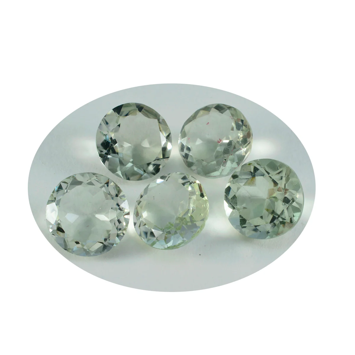 Green Amethyst 1PC Chunky 15x15 MM Round Faceted Green Superior Semi Precious Gems - Image 4