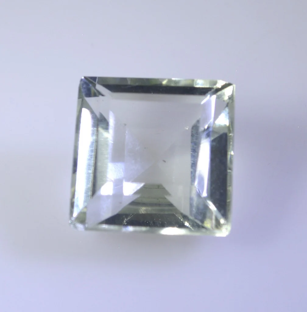 Green Amethyst 1PC Large 10x10 MM Square Faceted Green Shine Semi Precious Loose Gemstones - Image 3