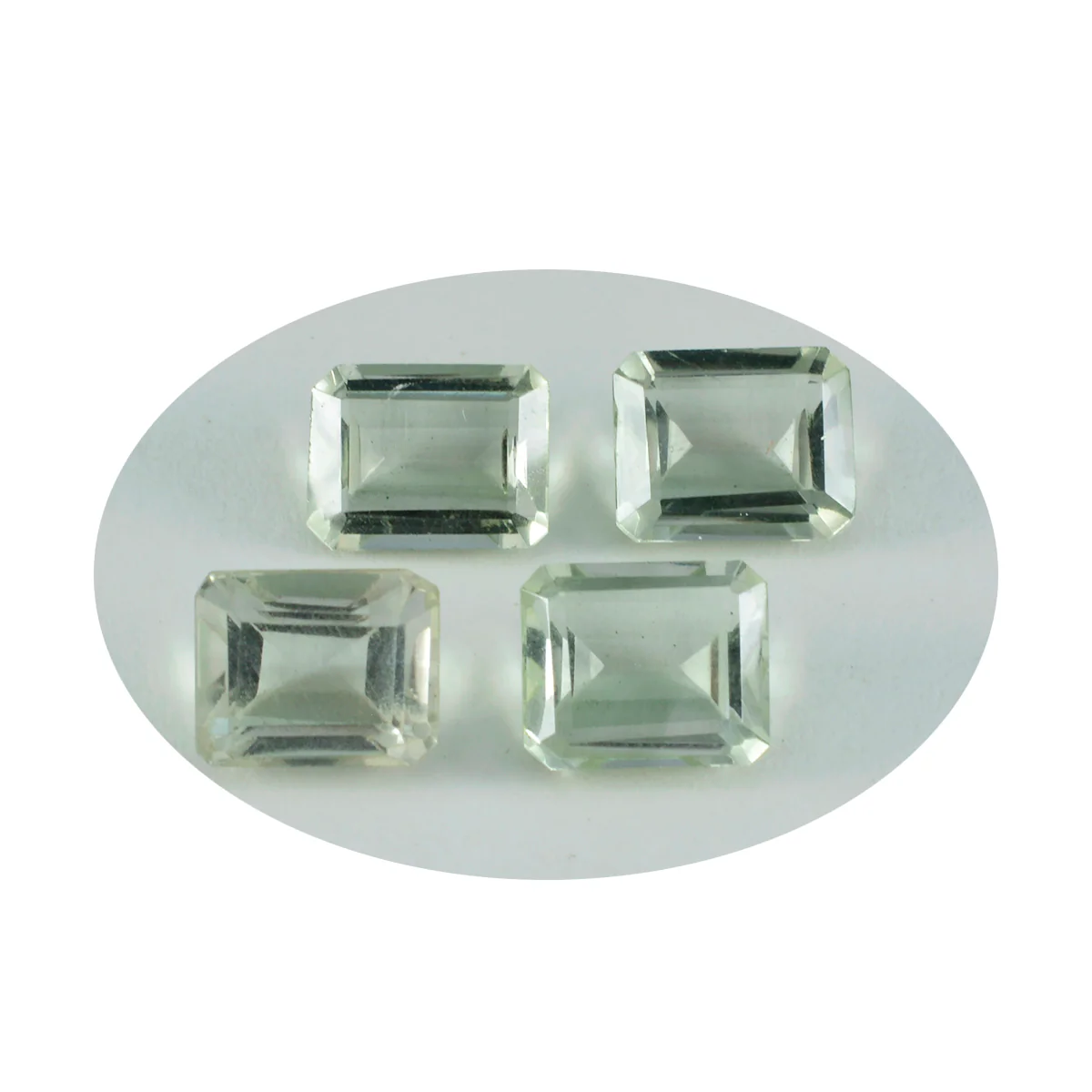 Green Amethyst 1PC Large 10x14 MM Emerald Faceted Green Polished Semi Precious Loose Gems - Image 3