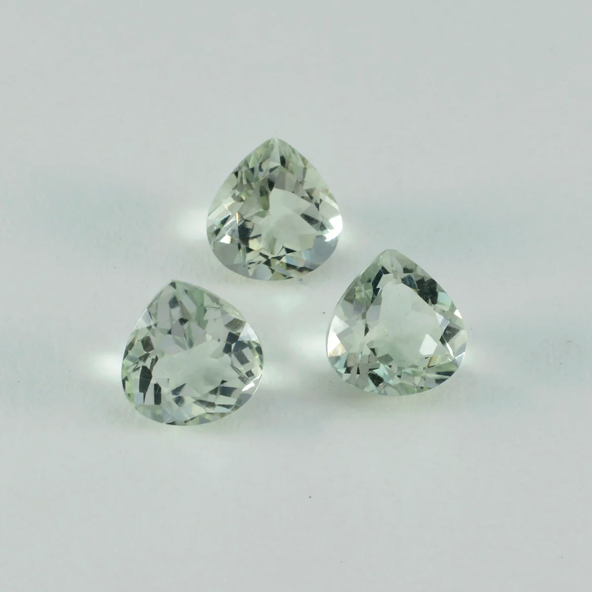 Green Amethyst 1PC Large 11x11 MM Heart Faceted Green Fine Semi Precious Gems