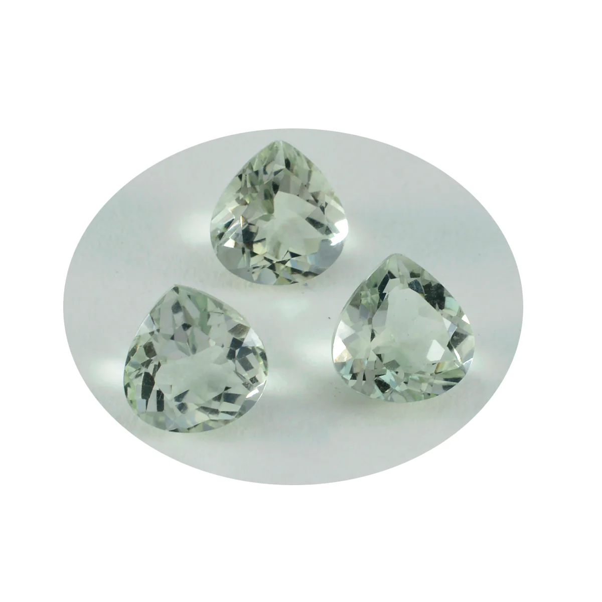 Green Amethyst 1PC Large 12x12 MM Heart Faceted Green High-Quality Semi Precious Loose Gems - Image 3