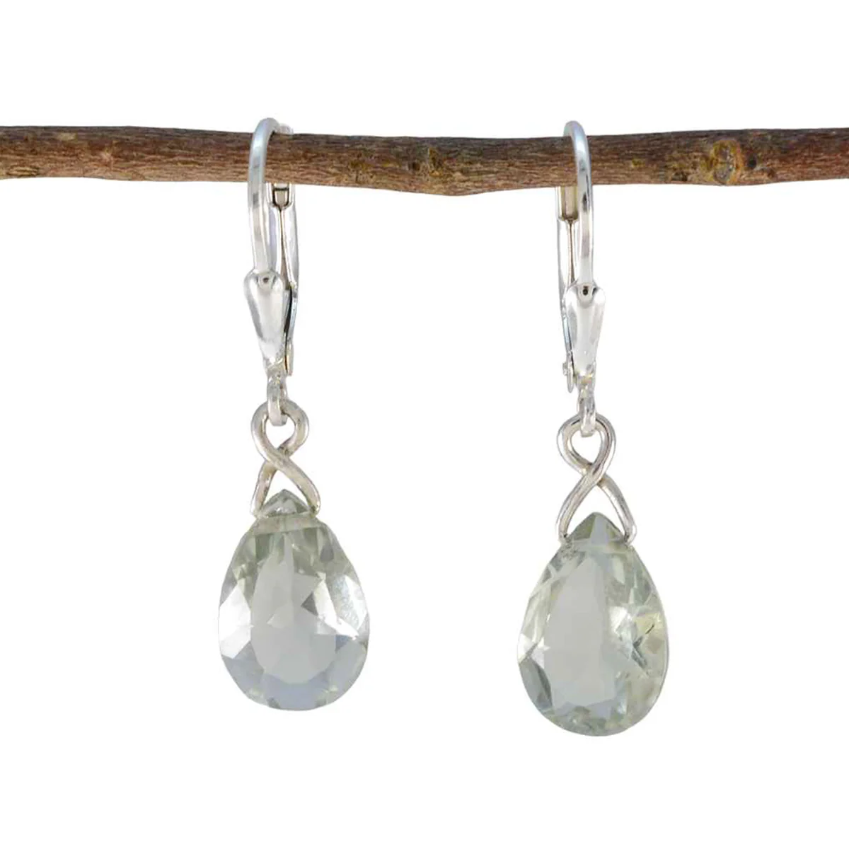 Green Amethyst Latin American Ana multiple Dangle Green Silver Earring