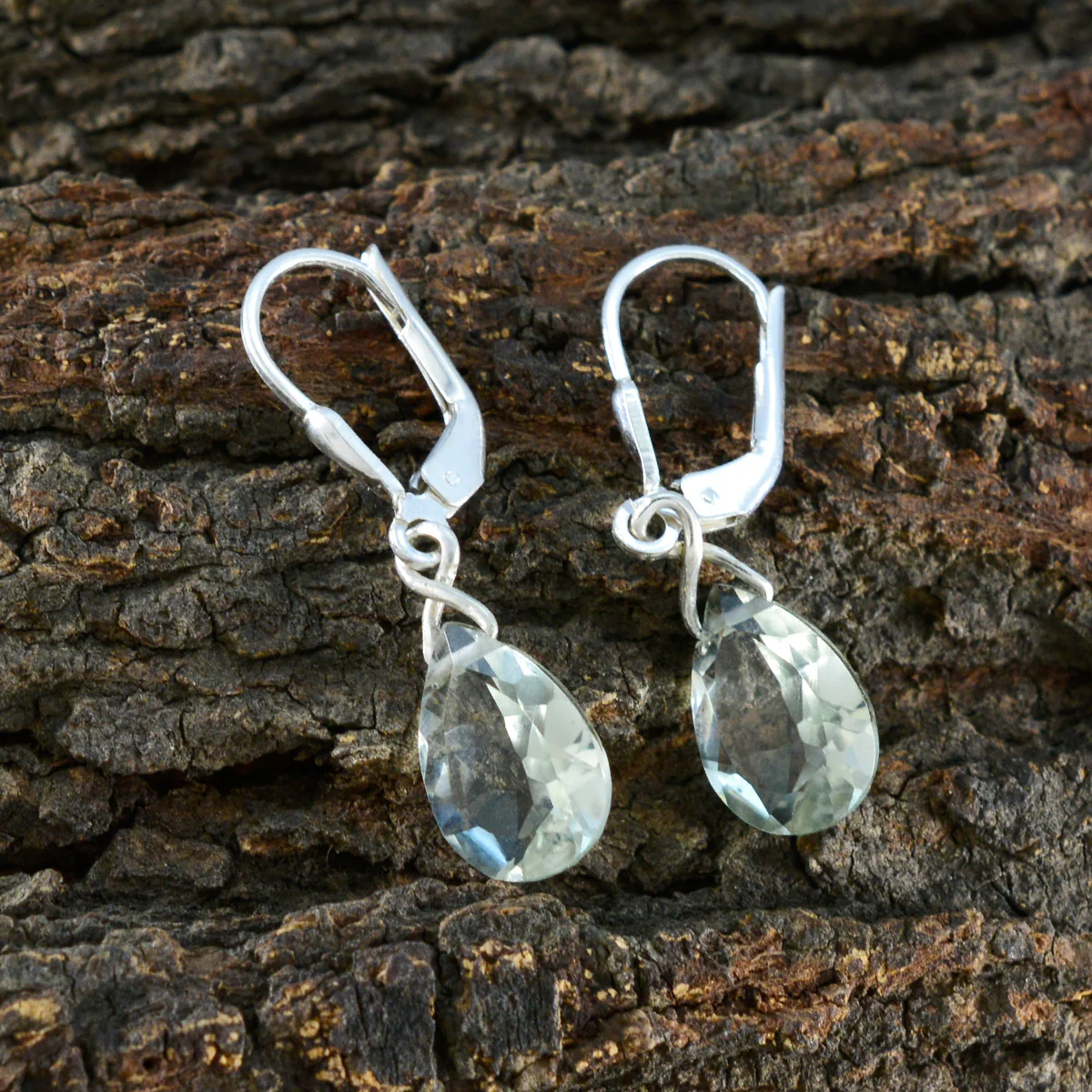 Green Amethyst Latin American Ana multiple Dangle Green Silver Earring - Image 3
