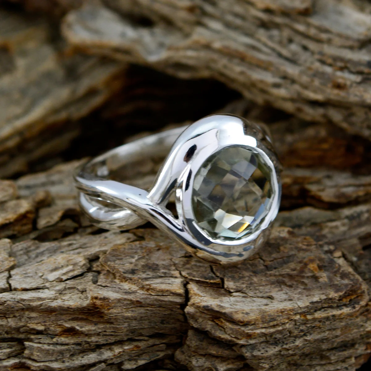 Green Amethyst Solitaire Moroccan 925 Sterling Silver Green Gems Classic Fairytale Ring Jewellery - Image 3