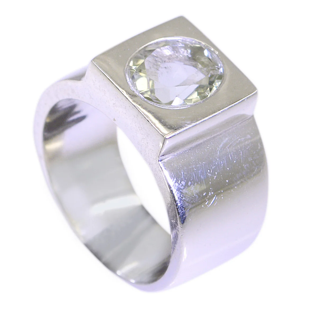 Green Amethyst Solitaire Spanish 925 Silver Green Gemstones Edgy Armor Ring Jewellery - Image 2