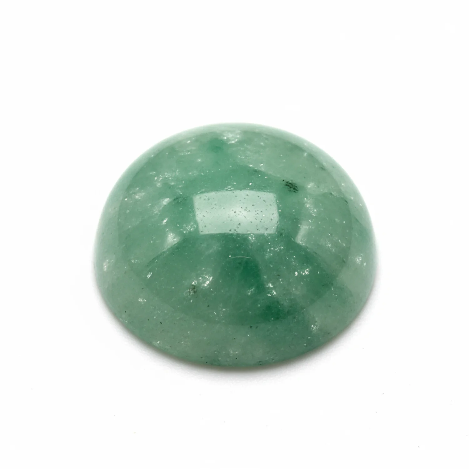 Green Aventurine 1PC Small 8x8 MM Round Cabochon Green Luster semi Precious Loose Gemstones - Image 2