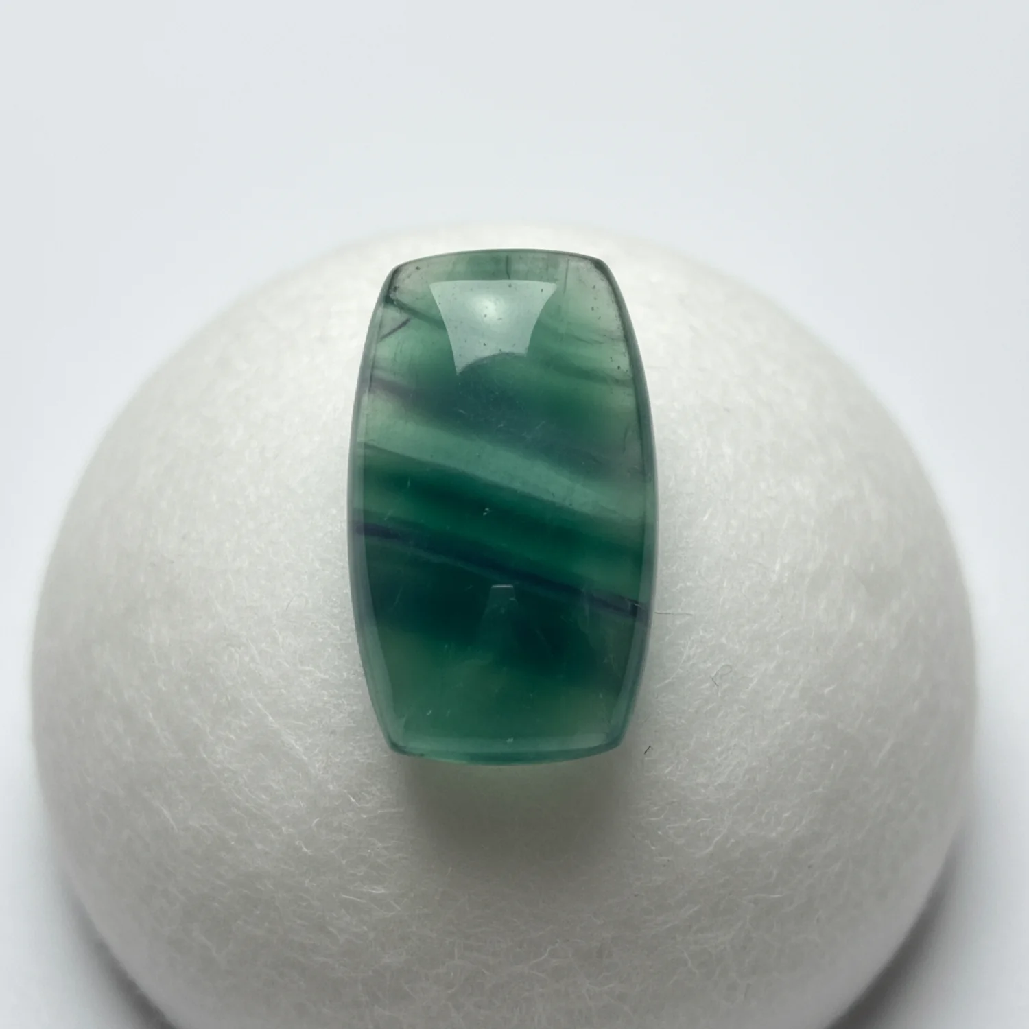 Green Fluorite 1PC Medium 7x10 MM Emerald Cabochon Green High-Quality semi Precious Loose Gems - Image 2