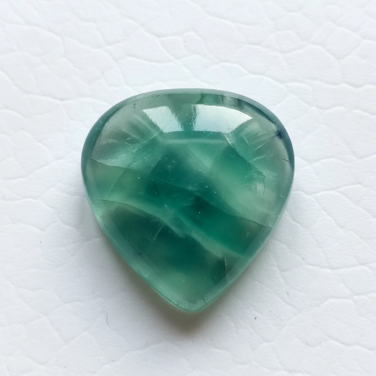 Green Fluorite 1PC Small 6x8 MM Pear Cabochon Green Sparkling semi Precious Gems - Image 2