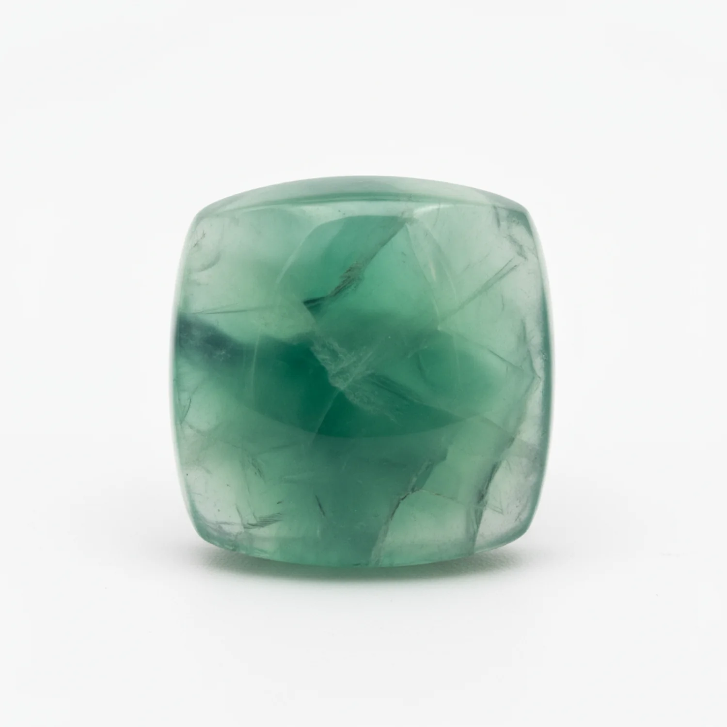 Green Fluorite 1PC Small 8x8 MM Cushion Cabochon Green Fiery semi Precious Gems
