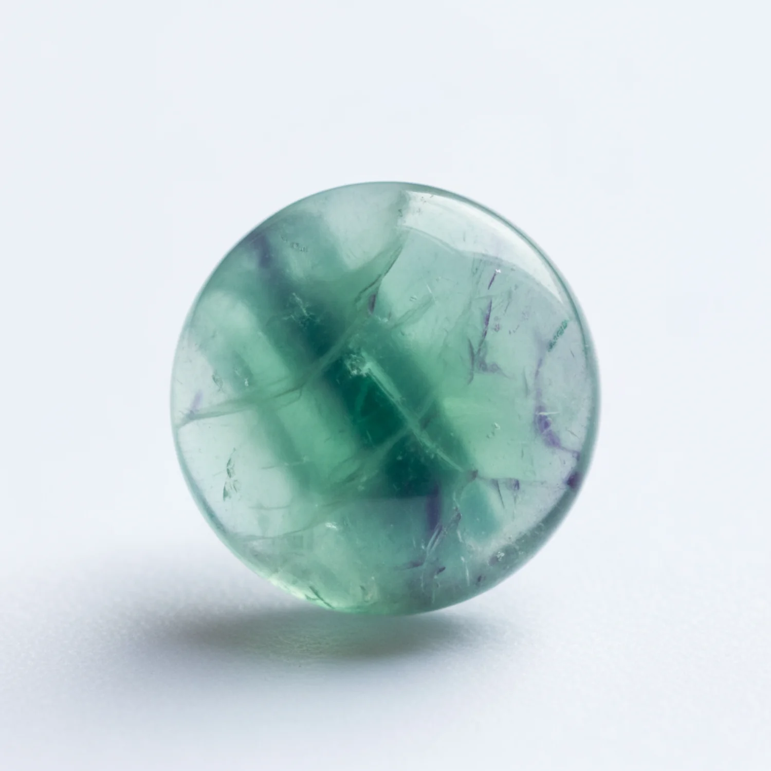 Green Fluorite 1PC Small 8x8 MM Round Cabochon Green Fine semi Precious Gems - Image 2