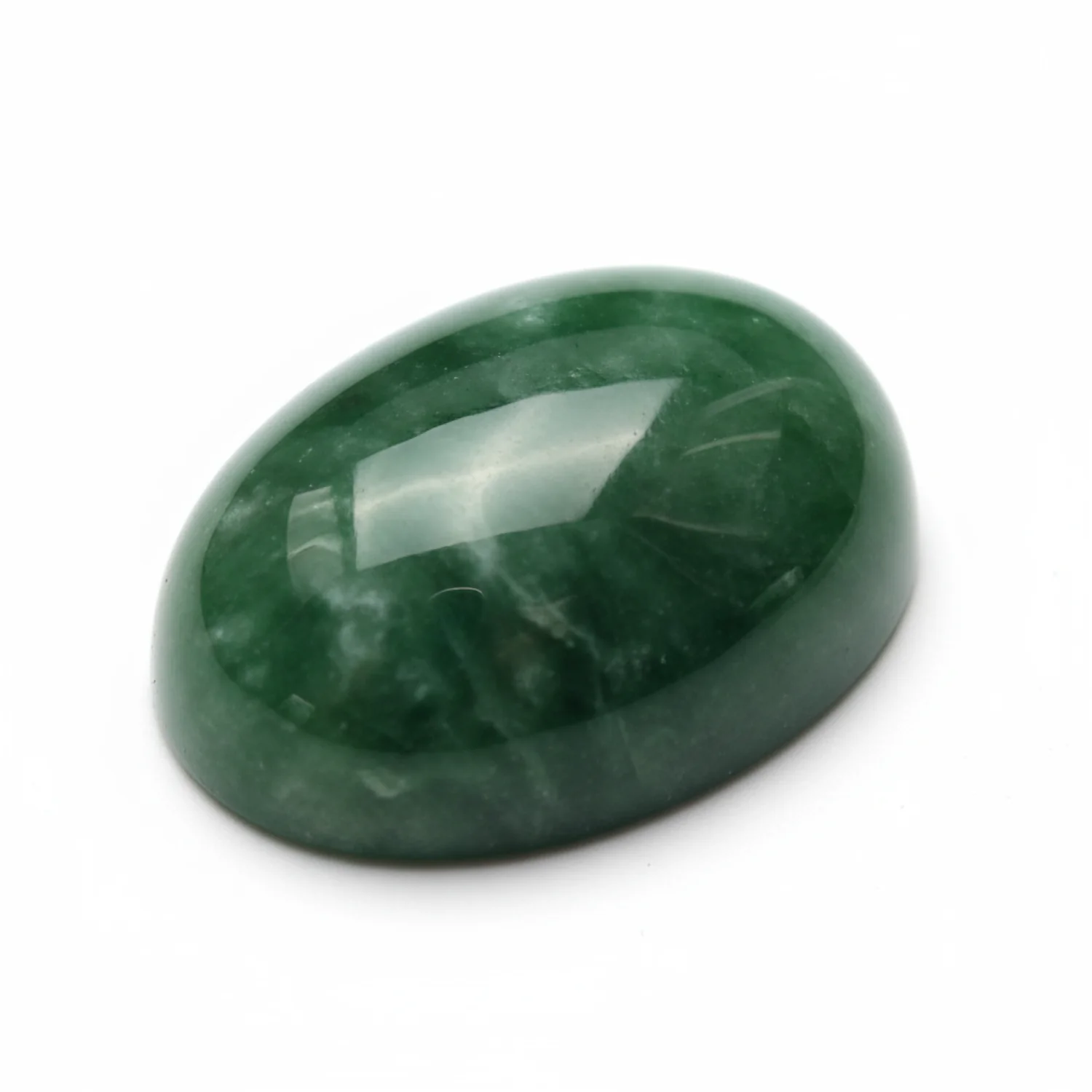 Green Jade 1PC Large 8x12 MM Oval Cabochon Green High-Quality semi Precious Loose Gems - Image 2