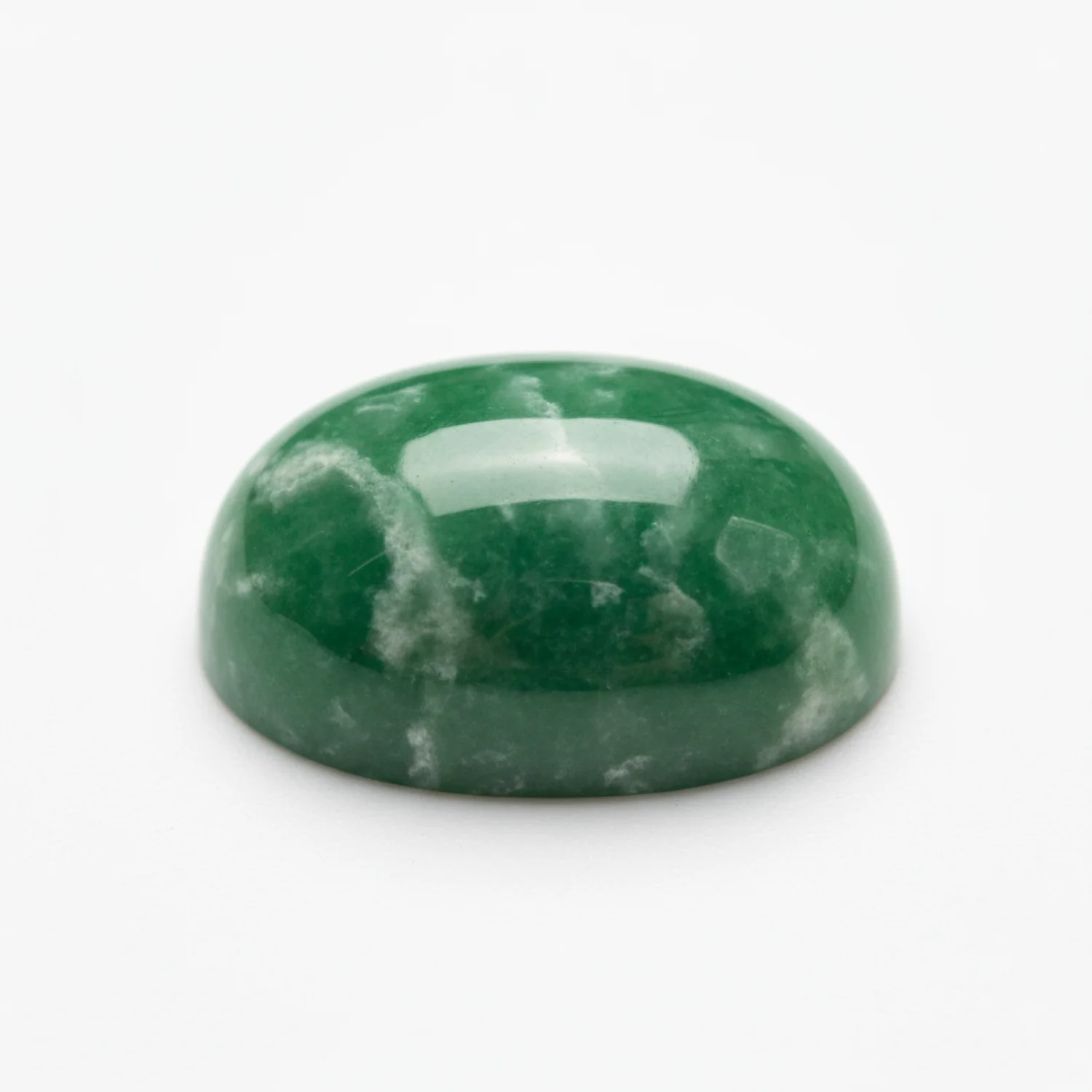Green Jade 1PC Medium 8x10 MM Oval Cabochon Green Shine semi Precious Precious Gemstone - Image 2