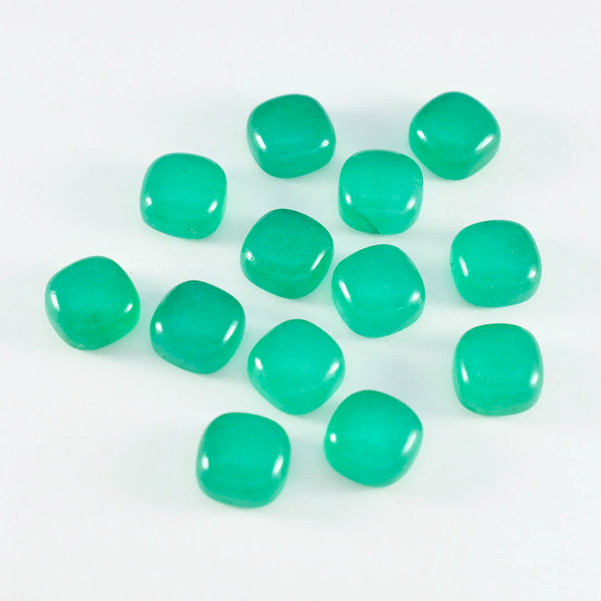 Green Onyx 10PC Tiny 3x3 MM Cushion Cabochon Green Fine semi Precious Loose Gemstone - Image 3