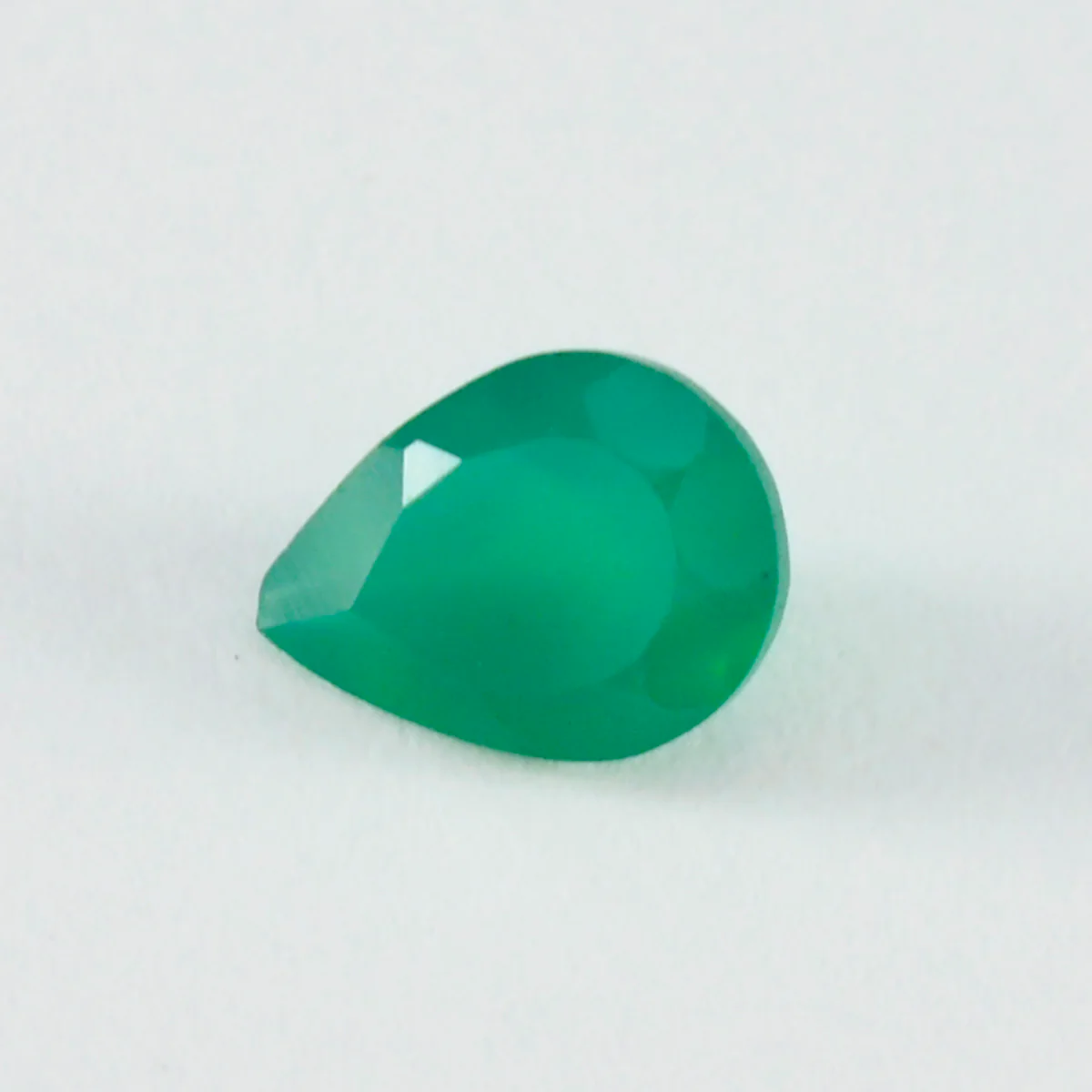 Green Onyx 10PC Tiny 3x5 MM Pear Faceted Green Genuine Semi Precious Loose Gemstones