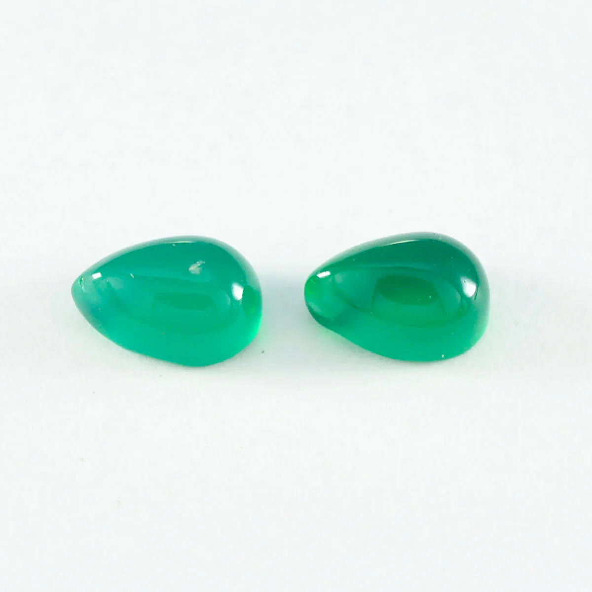 Green Onyx 10PC Tiny 4x6 MM Pear Cabochon Green Sparkling semi Precious Loose Gemstone - Image 4