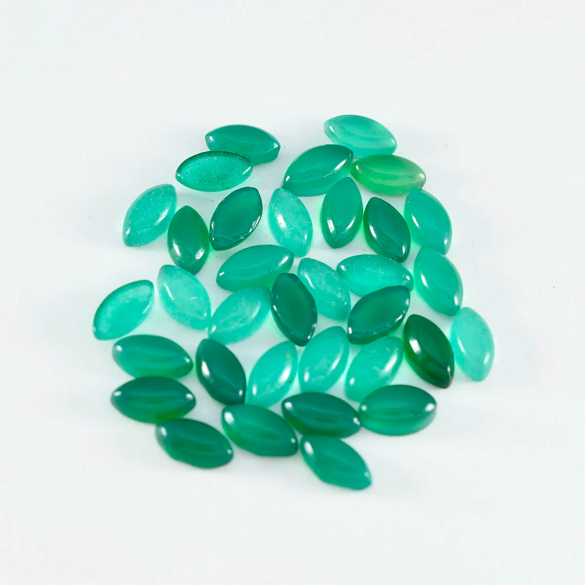 Green Onyx 10PC Tiny 4x8 MM Marquise Cabochon Green Superior semi Precious Loose Gemstone - Image 4