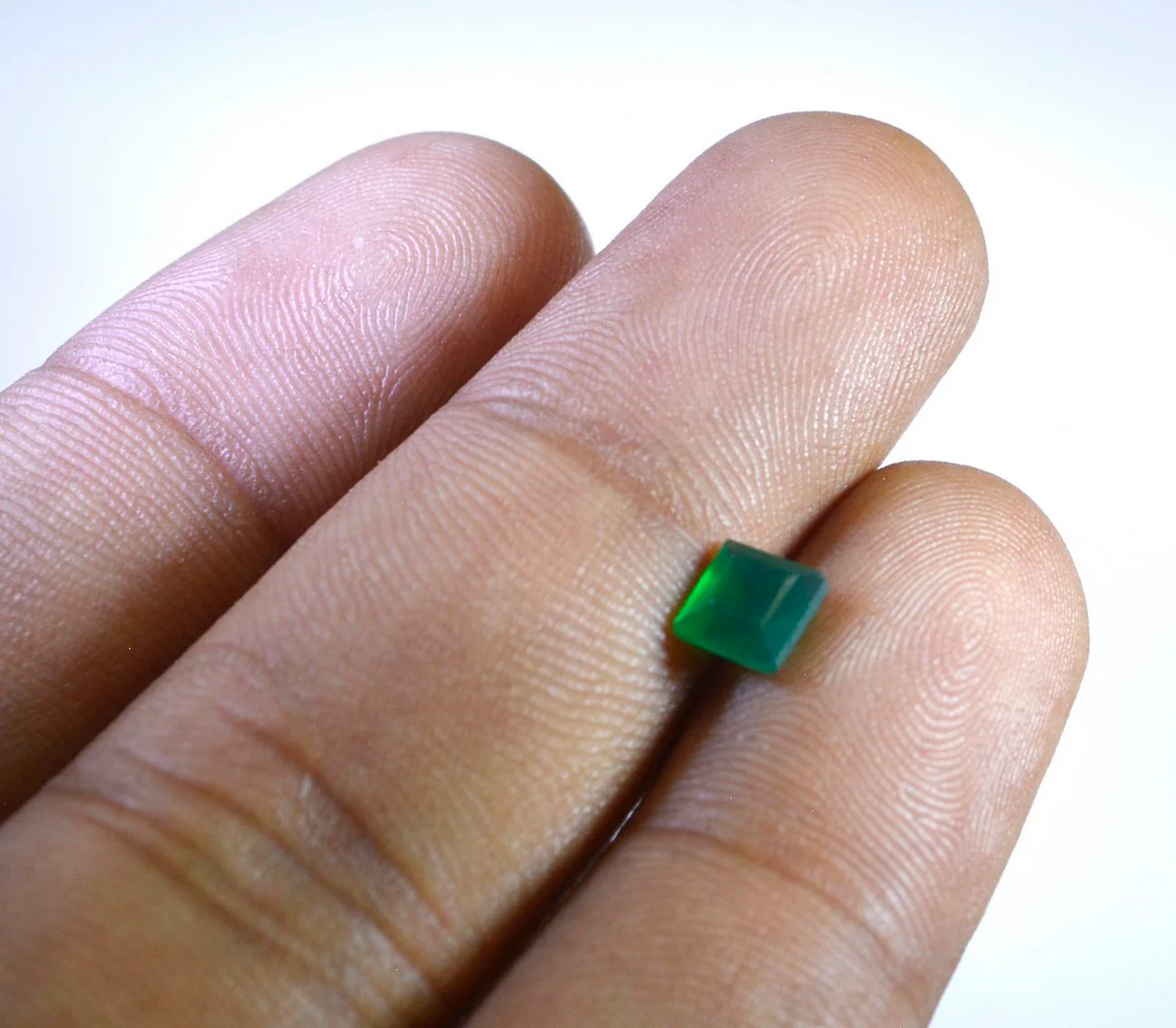 Green Onyx 1PC Chunky 15x15 MM Square Faceted Green Superior Semi Precious Loose Gemstone - Image 4