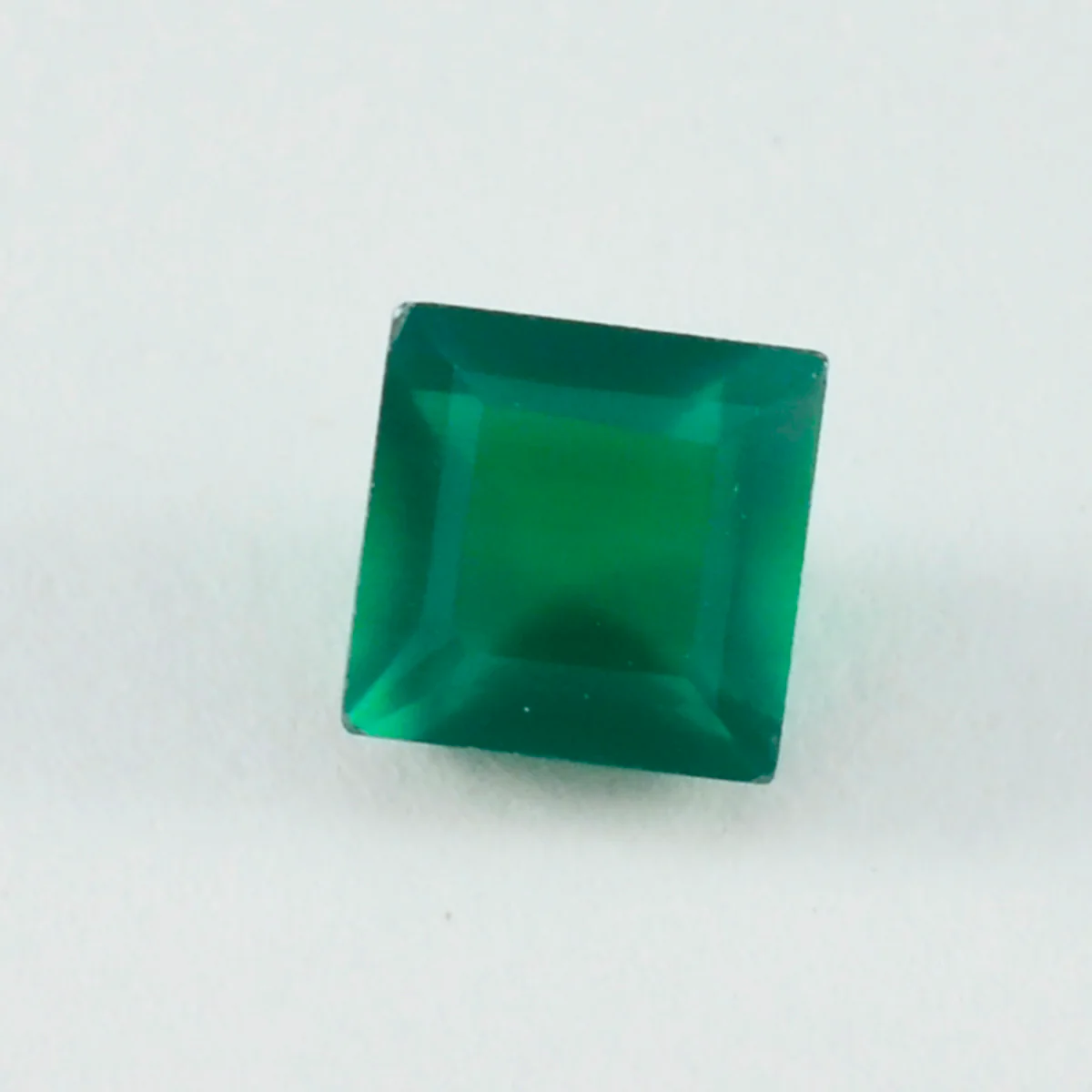 Green Onyx 1PC Chunky 16x16 MM Square Faceted Green Pure Semi Precious Loose Gemstones