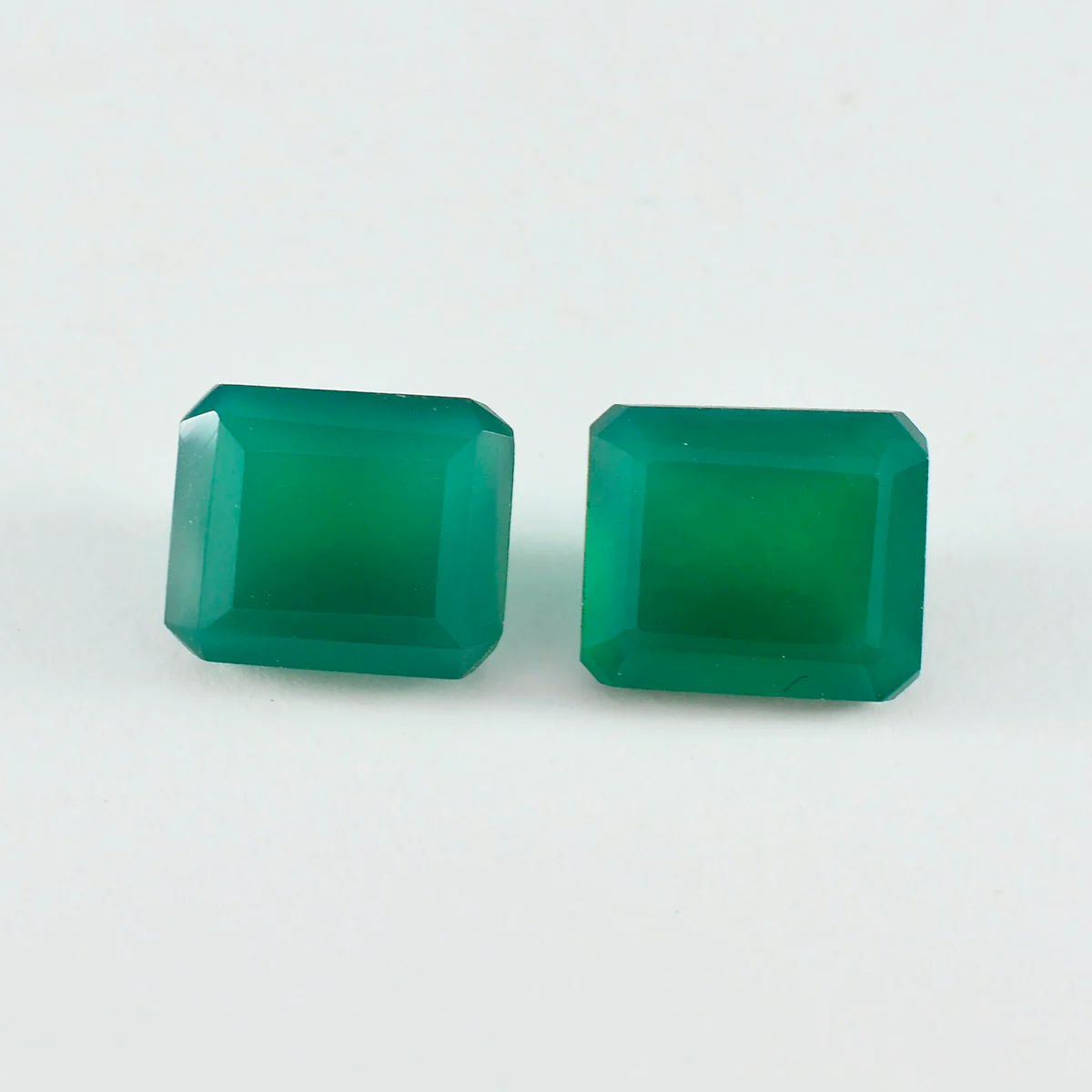 Green Onyx 1PC Large 10x14 MM Emerald Faceted Green Splendid Semi Precious Gems - Image 3