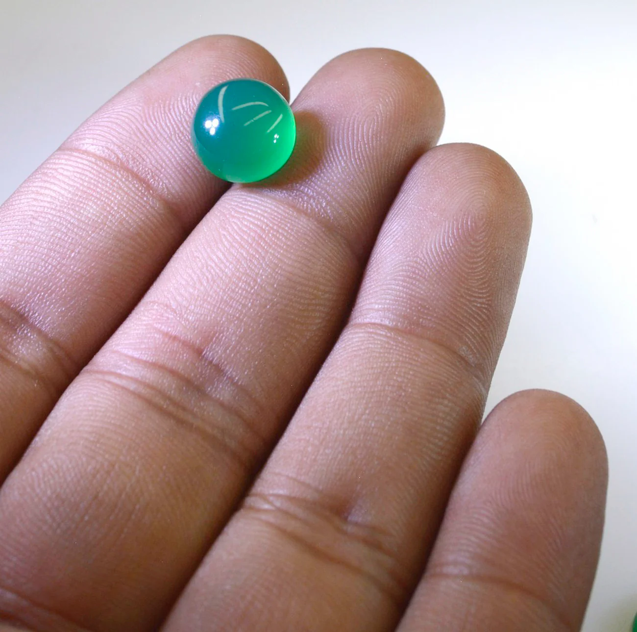 Green Onyx 1PC Large 11x11 MM Round Cabochon Green Natural semi Precious Semi Precious Gemstone - Image 2