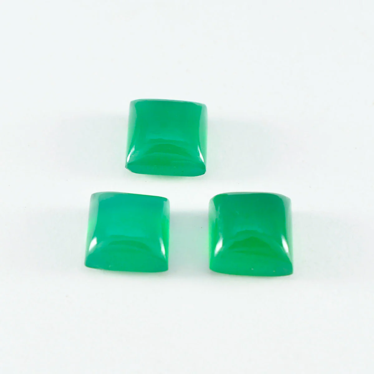 Green Onyx 1PC Medium 9x9 MM Square Cabochon Green Luster semi Precious Loose Gems