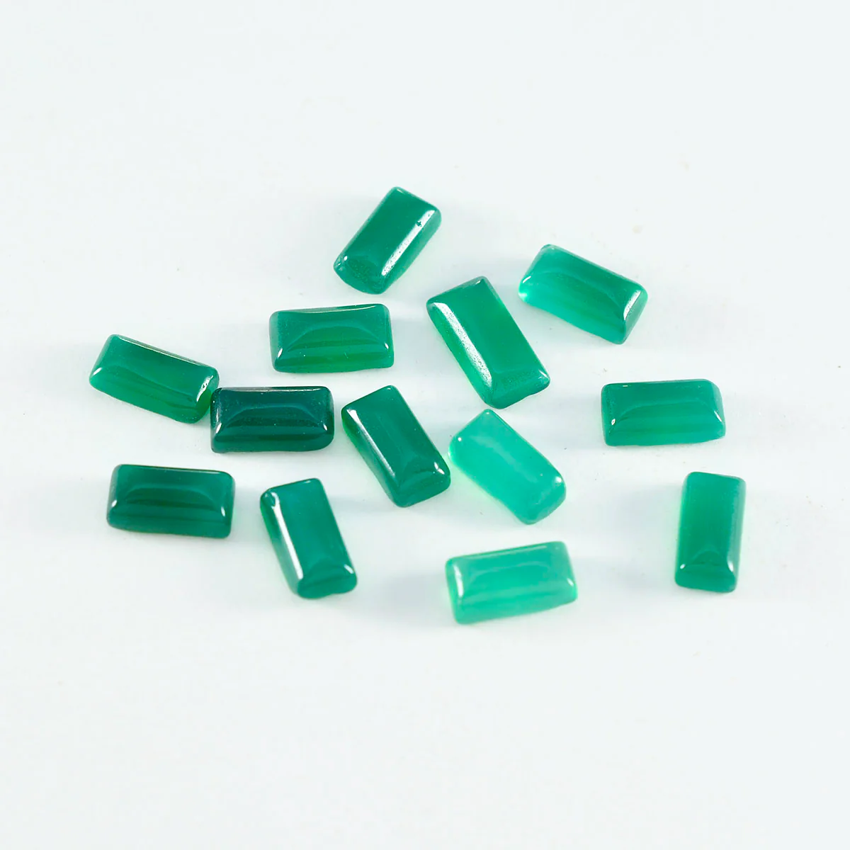 Green Onyx 1PC Small 6x12 MM Baguette Cabochon Green Natural semi Precious Semi Precious Gemstone - Image 3