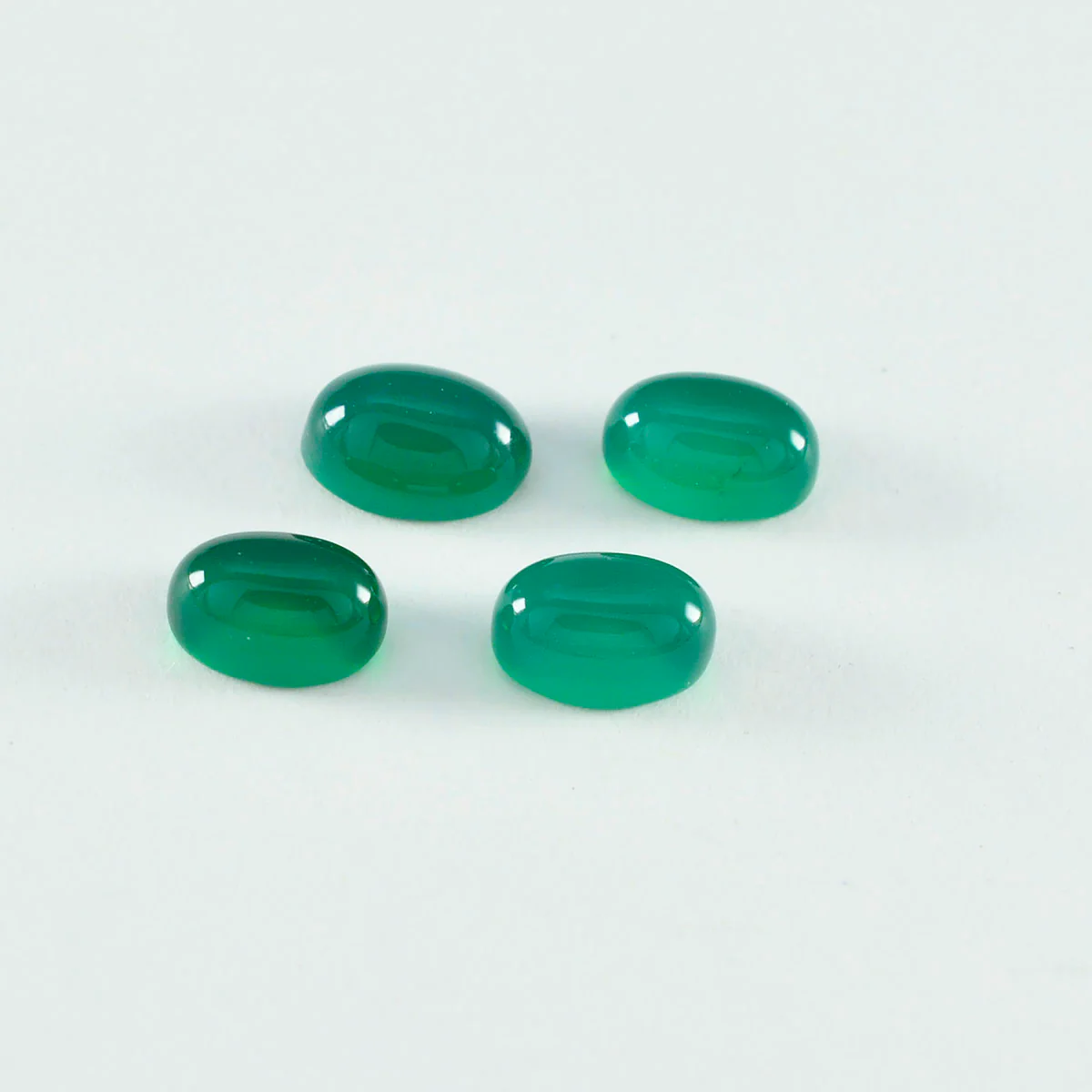 Green Onyx 1PC Small 7x9 MM Oval Cabochon Green Brilliant semi Precious Loose Gems - Image 3