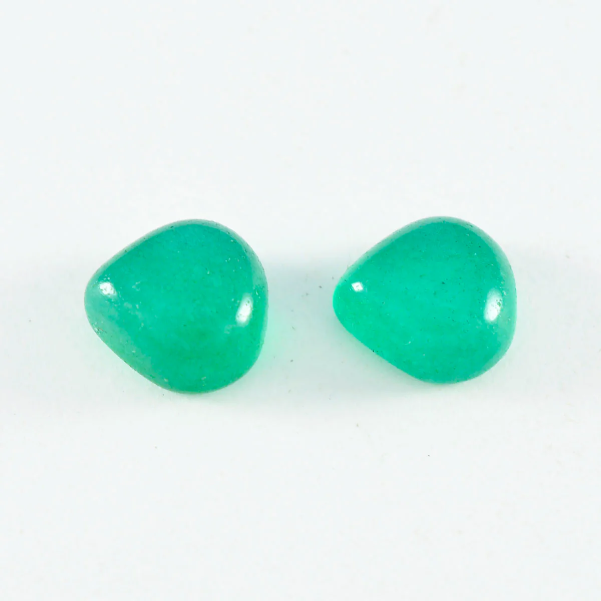 Green Onyx 1PC Small 8x8 MM Heart Cabochon Green Fine semi Precious Loose Gemstone - Image 4