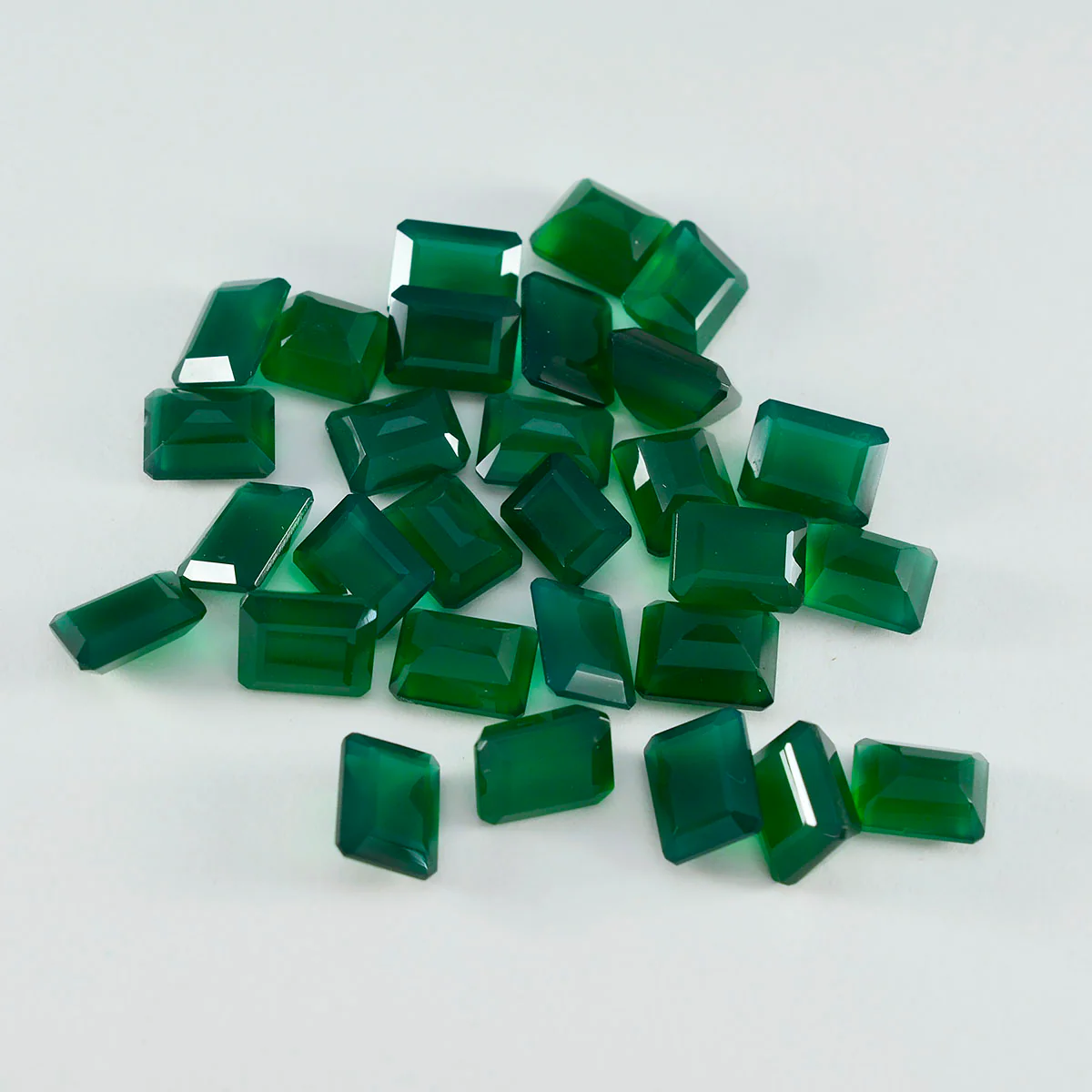 Green Onyx 1PC Tiny 5x7 MM Emerald Faceted Green High-Quality Semi Precious Loose Gemstones - Image 4