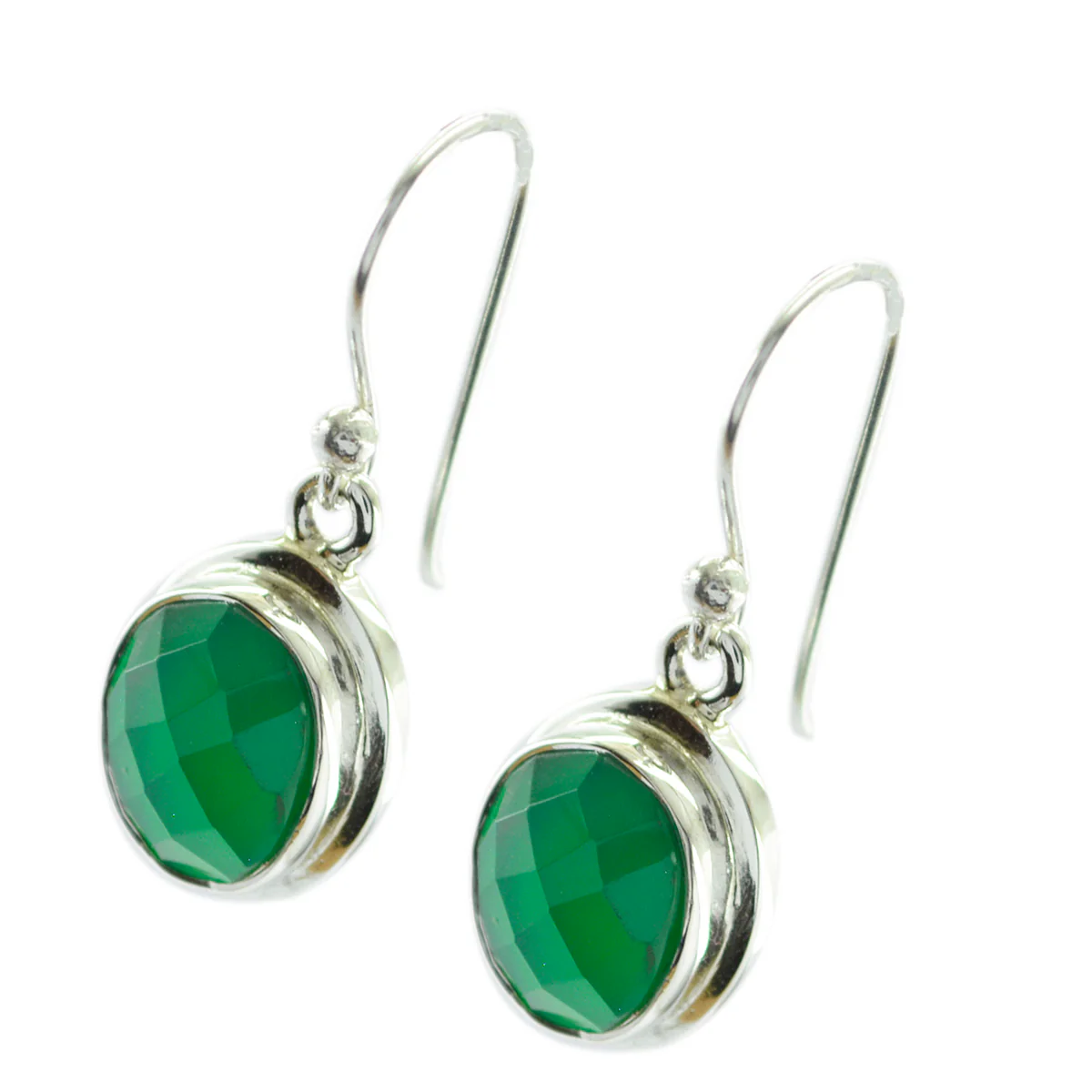 Green Onyx Australian Isadora multiple Dangle Green 92.5 Silver Earring - Image 2