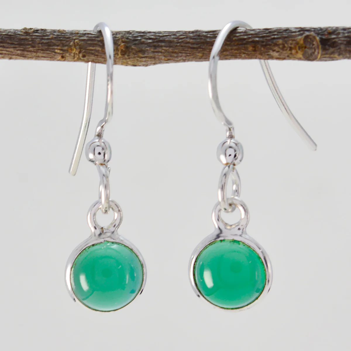 Green Onyx Spanish Bianca multiple Dangle Green 925 Sterling Silver Earring - Image 2