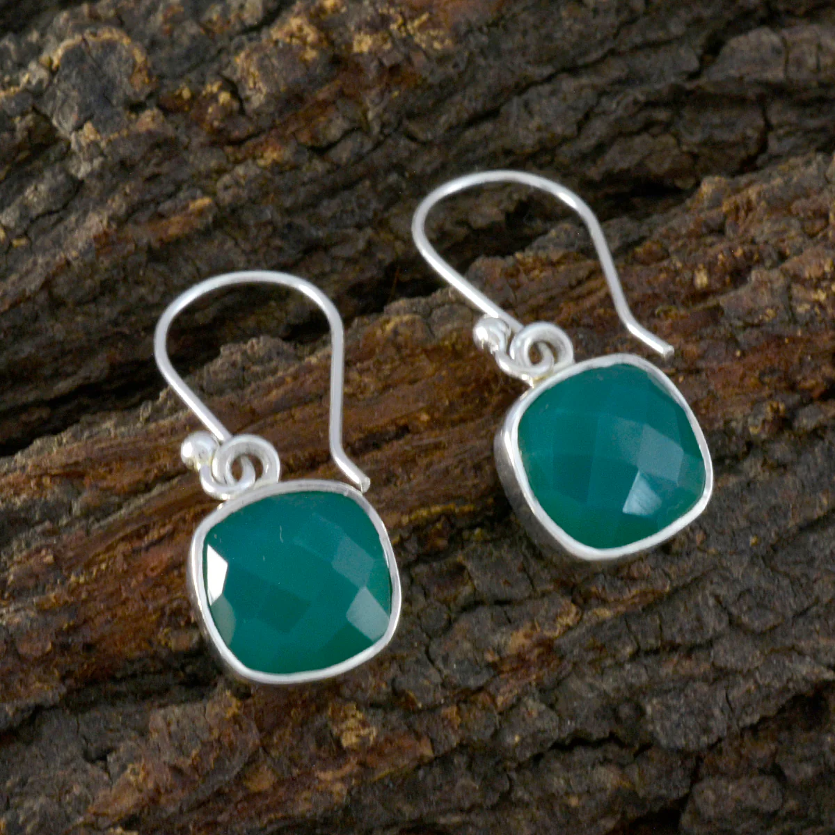 Green Onyx Spanish Ivana multiple Dangle Green Silver Earring - Image 3