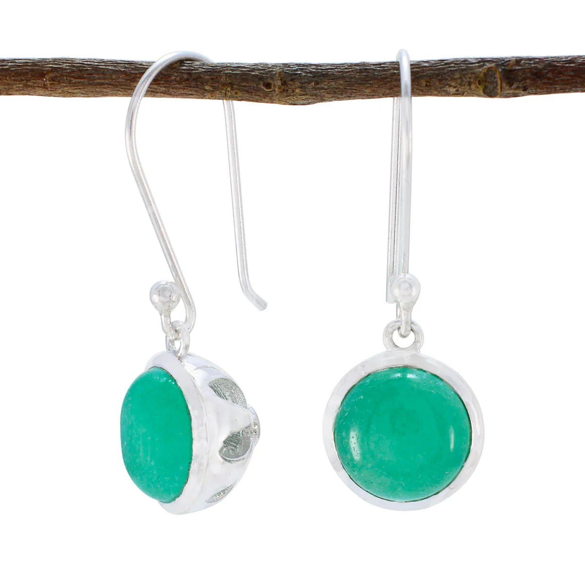 Green Onyx Turkish Bella multiple Dangle Green 92.5 Silver Earring