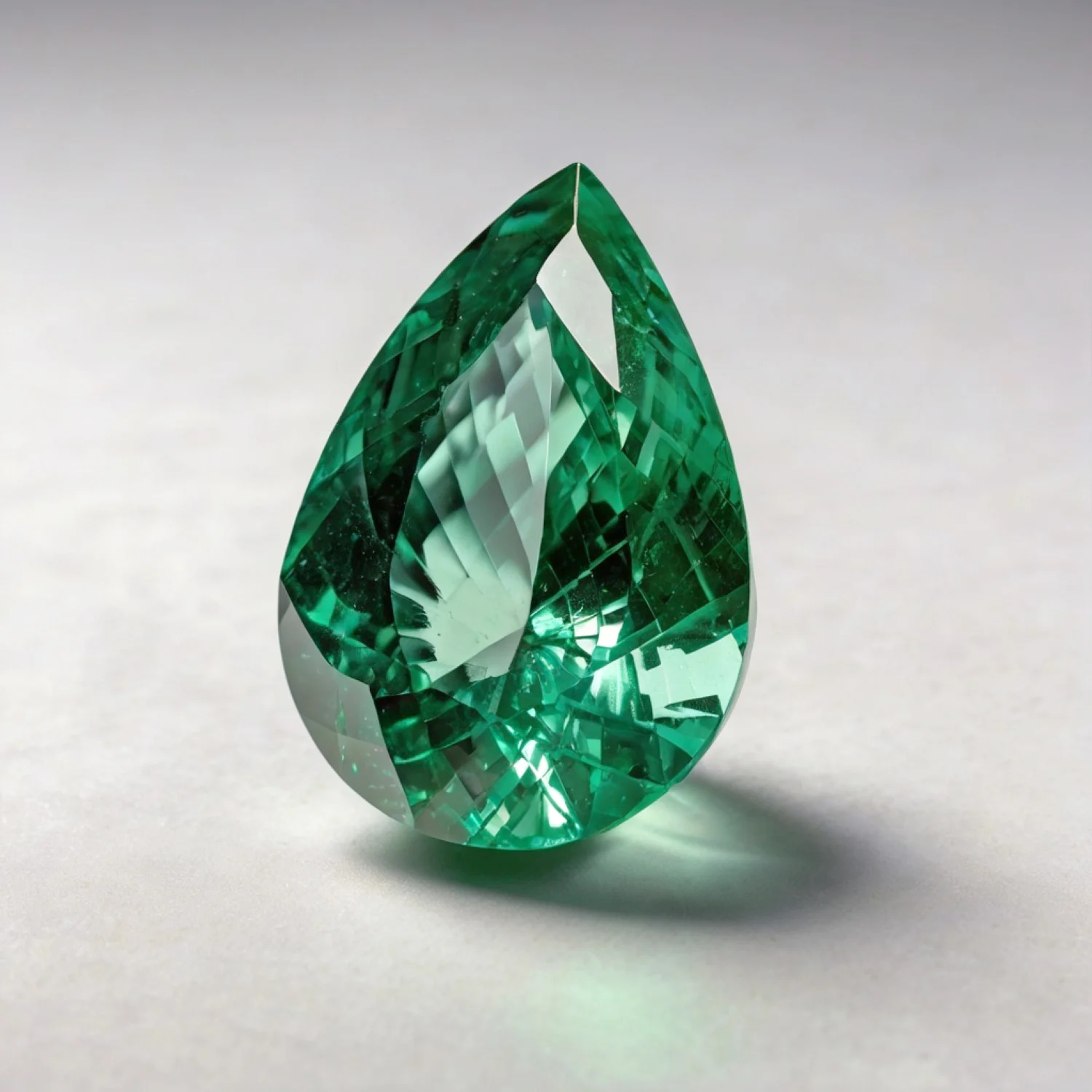 Green Tourmaline 1PC Large 10x14 MM Pear Faceted Green High-Quality Semi Precious Loose Gems - Image 2