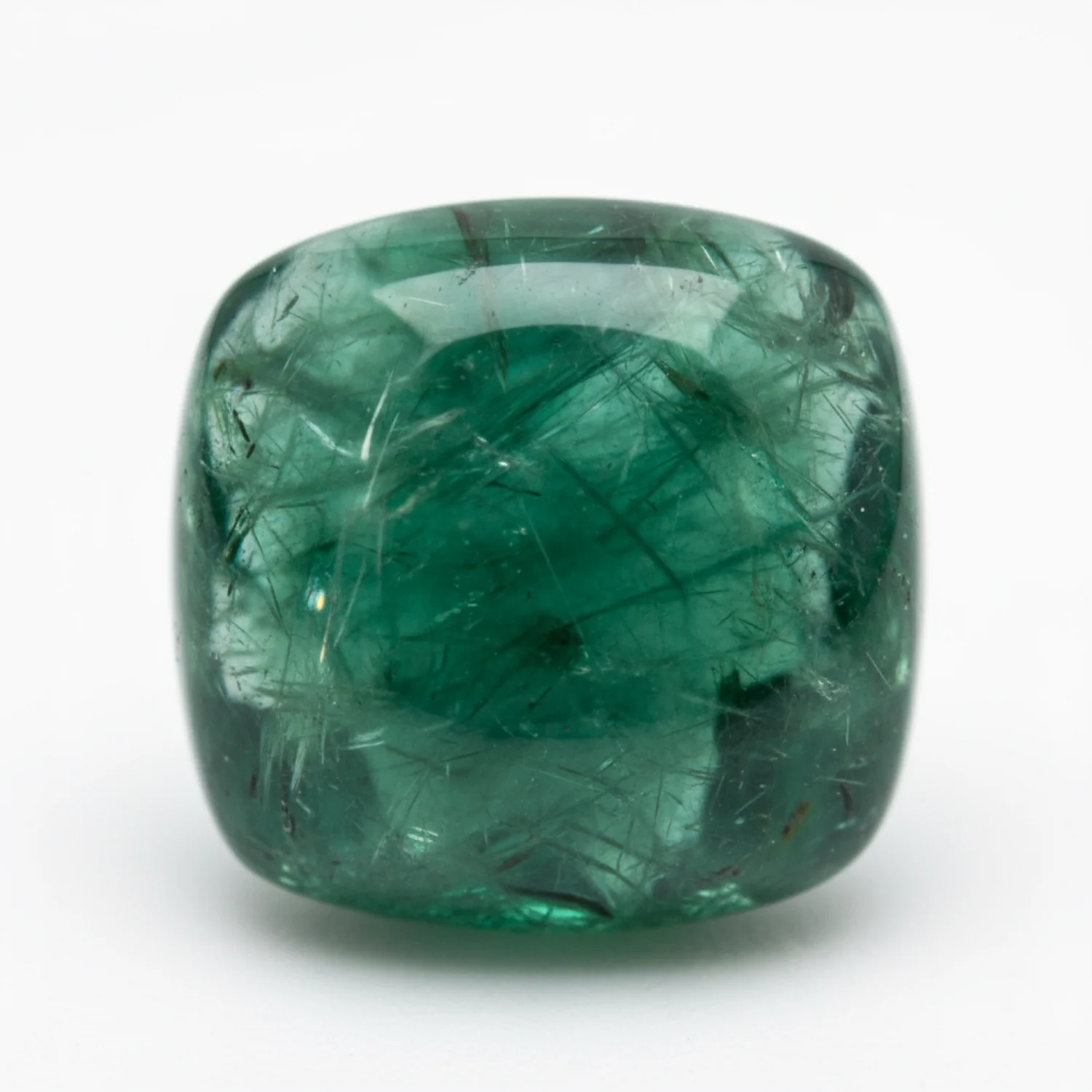 Green Tourmaline 1PC Large 11x11 MM Cushion Cabochon Green Lustrous semi Precious Semi Precious Gemstone - Image 2
