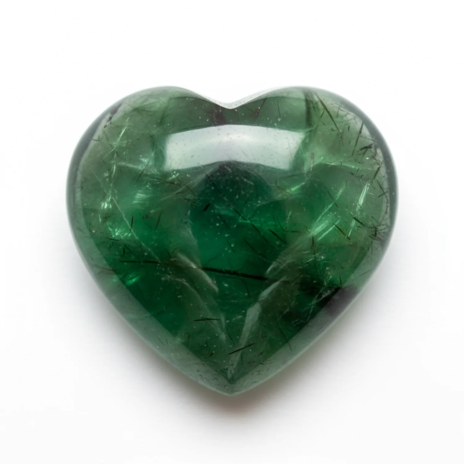 Green Tourmaline 1PC Large 11x11 MM Heart Cabochon Green Brilliant semi Precious Precious Gemstone - Image 2