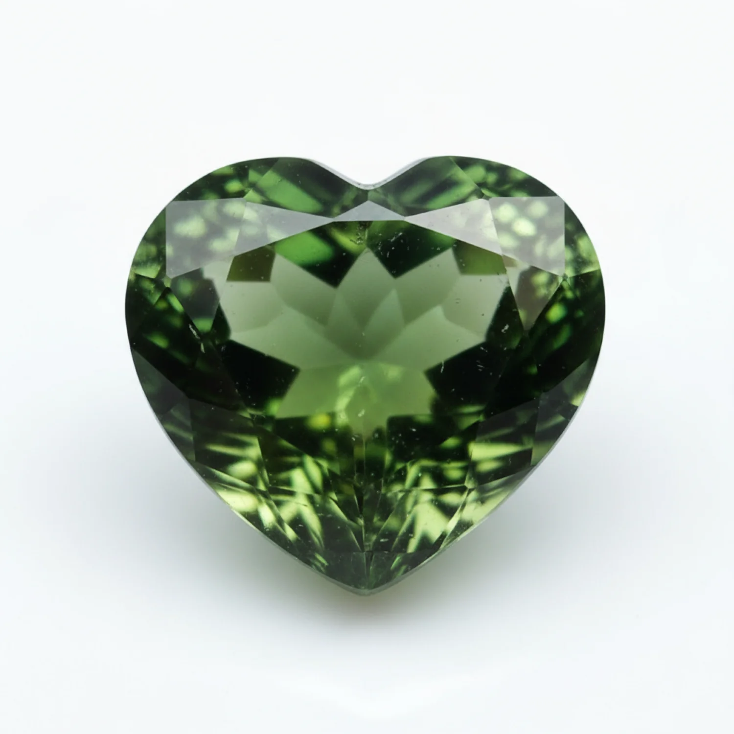 Green Tourmaline 1PC Large 11x11 MM Heart Faceted Green Fine Semi Precious Gems - Image 2